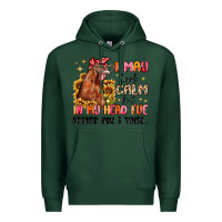 Sports Green i may look calm but in my head i've pecked you Premium Hoodie - MaliasSmallBusiness