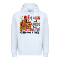 White i may look calm but in my head i've pecked you Premium Hoodie - MaliasSmallBusiness