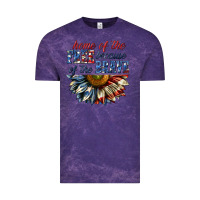 Cloud Purple home of the free because of the brave sunflower bi Vintage Tee - texasbilliewilder