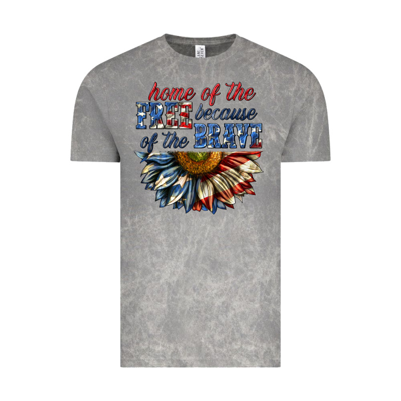 Home Of The Free Because Of The Brave Sunflower Bi Vintage Tee by texasbilliewilder | Teevron