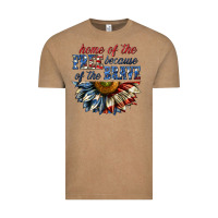 Vintage Coffee home of the free because of the brave sunflower bi Vintage Tee - texasbilliewilder
