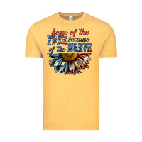 Vintage Mustard home of the free because of the brave sunflower bi Vintage Tee - texasbilliewilder