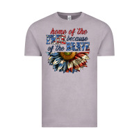 Vintage Zinc home of the free because of the brave sunflower bi Vintage Tee - texasbilliewilder
