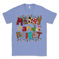 Colony Blue Merry And Bright Classic Tee - FaDigitalArtStudio