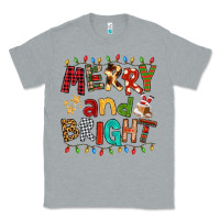 Heather Grey Merry And Bright Classic Tee - FaDigitalArtStudio