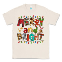 Natural Merry And Bright Classic Tee - FaDigitalArtStudio
