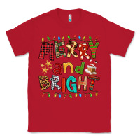 Red Merry And Bright Classic Tee - FaDigitalArtStudio