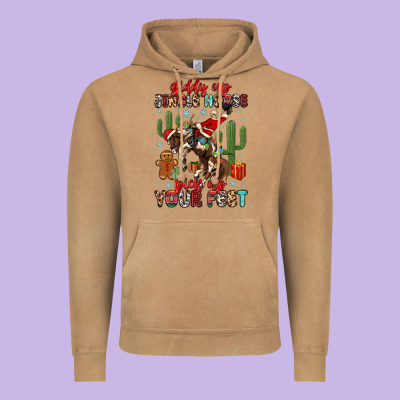 Vintage Hoodie giddy up jingle horse pick up your feet