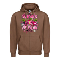 Chestnut in october we wear pink teachers Zipper Hoodie - AdoDesignShop
