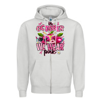 Dove Grey in october we wear pink teachers Zipper Hoodie - AdoDesignShop