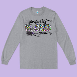 Perfectly Wicked Long Sleeve Tee Designed By Cowhidedigitalart