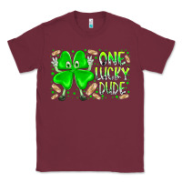 Burgundy one lucky dude Classic Tee - RacoonDesign