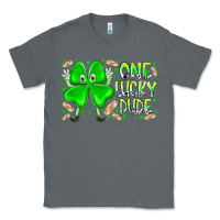 Charcoal Heather one lucky dude Classic Tee - RacoonDesign