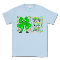 Dusty Blue one lucky dude Classic Tee - RacoonDesign