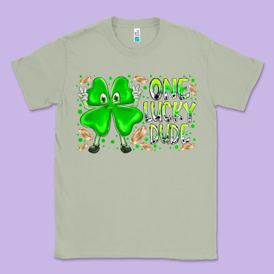 One Lucky Dude Classic Tee Designed By Racoondesign