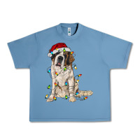Pebble Blue saint bernard with christmas lights Urban Heavy Tee - RanaPortraitStore