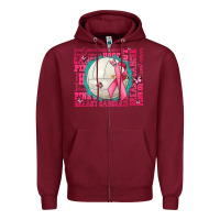 Burgundy pink out breast cancer volleyballs Zipper Hoodie - AdoDesignShop