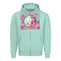 Seafoam pink out breast cancer volleyballs Zipper Hoodie - AdoDesignShop