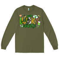 Army Green st patricks day one lucky nurse Long Sleeve Tee - Neo Western