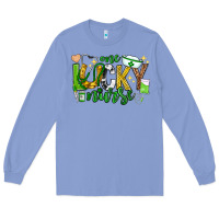 Colony Blue st patricks day one lucky nurse Long Sleeve Tee - Neo Western