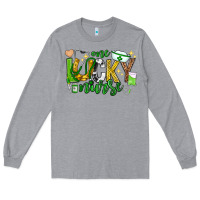 Heather Grey st patricks day one lucky nurse Long Sleeve Tee - Neo Western