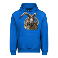Cobalt navajo churro sheep head Urban Hoodie - LillyAllenDesigns