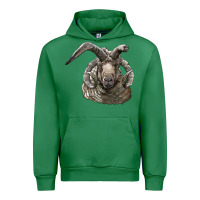 Emerald navajo churro sheep head Urban Hoodie - LillyAllenDesigns