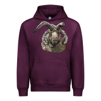 Mauve Wine navajo churro sheep head Urban Hoodie - LillyAllenDesigns