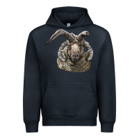 Navy navajo churro sheep head Urban Hoodie - LillyAllenDesigns
