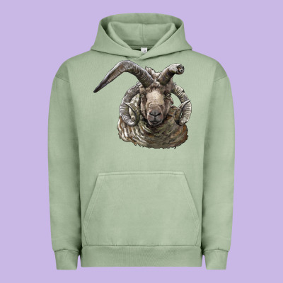Navajo Churro Sheep Head Urban Hoodie Designed By Lillyallendesigns