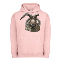 Pigment Salmon navajo churro sheep head Urban Hoodie - LillyAllenDesigns