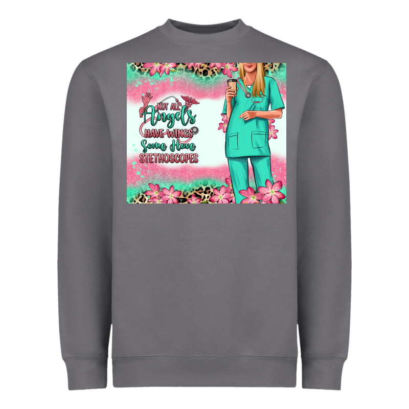 Not All Angels Have Wings Blonde Nurse Heavyweight Sweatshirt by RanaPortraitStore | Teevron