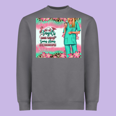 Heavyweight Sweatshirt not all angels have wings blonde nurse