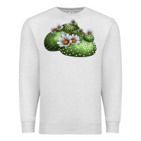 Oatmeal Heather blossfeldia cactus Premium Sweatshirt - LillyAllenDesigns