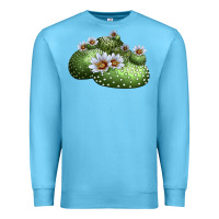Ocean Blue blossfeldia cactus Premium Sweatshirt - LillyAllenDesigns