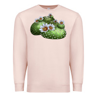 Pale Pink blossfeldia cactus Premium Sweatshirt - LillyAllenDesigns