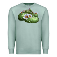 Seafoam blossfeldia cactus Premium Sweatshirt - LillyAllenDesigns