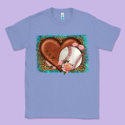 Western Leopard Baseball Heart Classic Tee Designed By Hra Design Shop