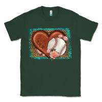 Sports Green western leopard baseball heart Classic Tee - HRA Design Shop