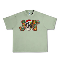 Oil Green Saint Bernard Christmas joy, Urban Heavy Tee - RanaPortraitStore