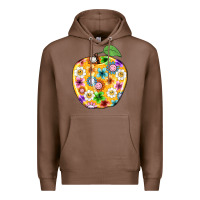 Chestnut colorful flora apple teacher Premium Hoodie - NancyCooperArtShop