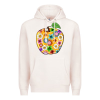 Pale Pink colorful flora apple teacher Premium Hoodie - NancyCooperArtShop