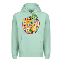 Seafoam colorful flora apple teacher Premium Hoodie - NancyCooperArtShop