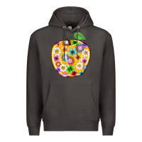 Smoke colorful flora apple teacher Premium Hoodie - NancyCooperArtShop