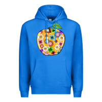 True Royal colorful flora apple teacher Premium Hoodie - NancyCooperArtShop