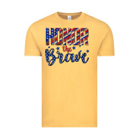 Vintage Mustard honor the brave Vintage Tee - texasbilliewilder