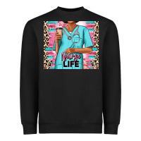 Black nurse life afro woman Heavyweight Sweatshirt - RanaPortraitStore