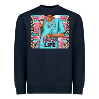 Nurse Life Afro Woman Heavyweight Sweatshirt | Teevron