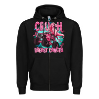 Black crush breast cancer Zipper Hoodie - AdoDesignShop