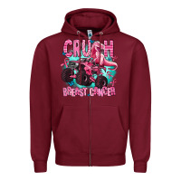 Burgundy crush breast cancer Zipper Hoodie - AdoDesignShop